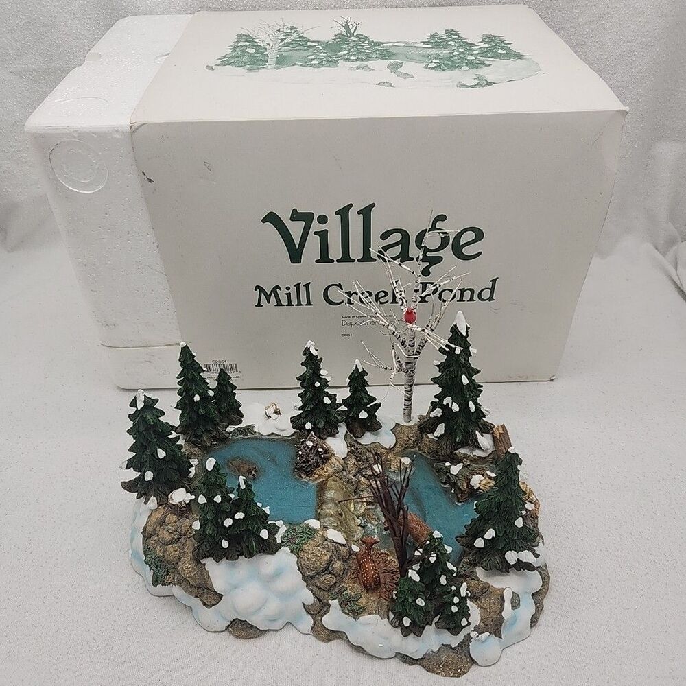 Village Dept 56 Mill Creek Pond #52651 Retired Christmas Town Display